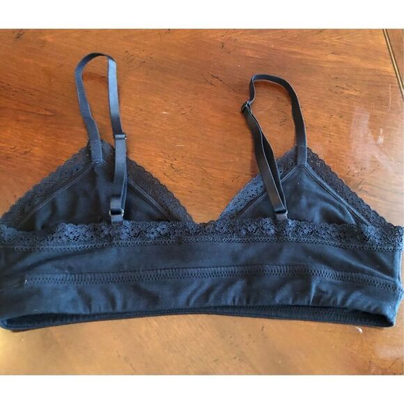 JENNI INTIMATES - NWT - L Sz M “On Repeat” Wide Lace Bralette in Deep Black - Picture 6 of 14